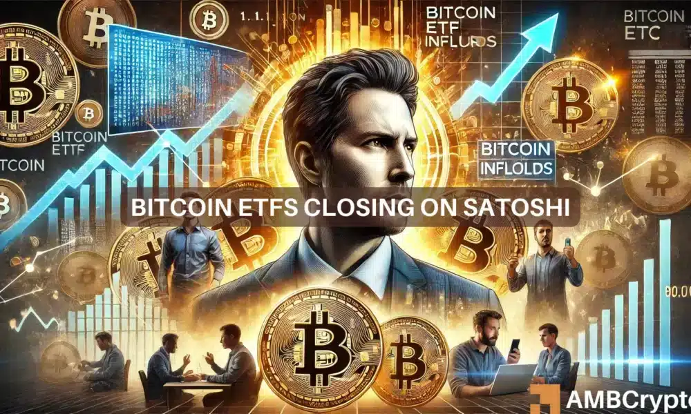 Is Satoshi's Bitcoin stash safe? ETF inflows might soon rival his holdings!