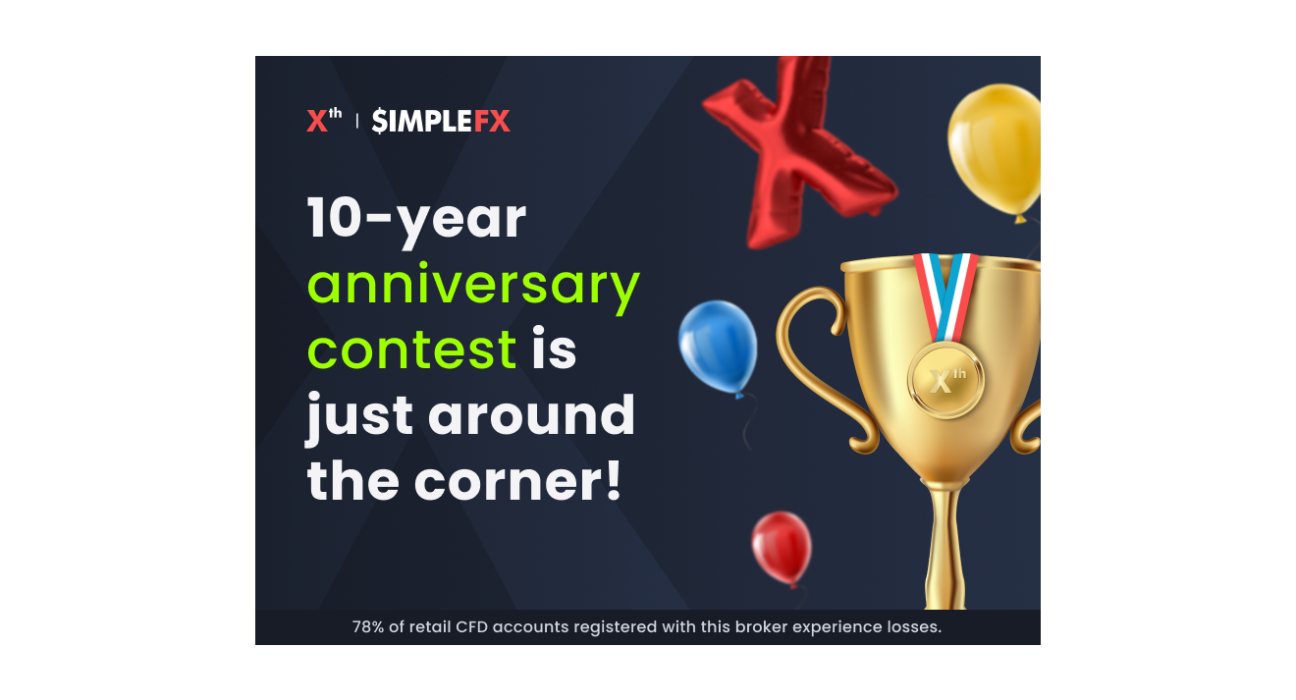 The trading contest on SimpleFX 10th birthday