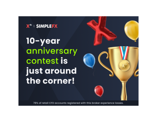 The trading contest on SimpleFX 10th birthday